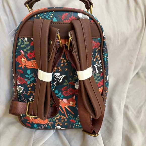 Loungefly Brown Floral Backpack Vibrant Design/Bambi - Picture 2 of 7